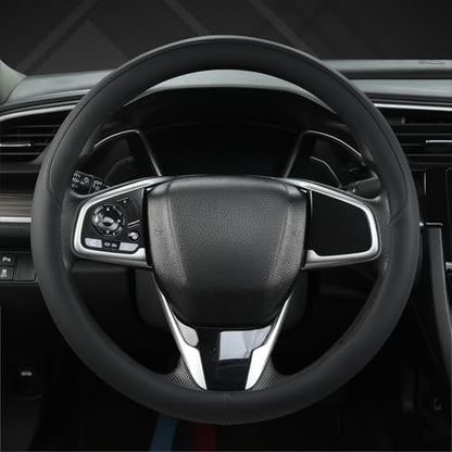 West Llama Thin Slim Car Steering Wheel Cover, Universal 14.5-15 inch Nappa by WESTLLAMA