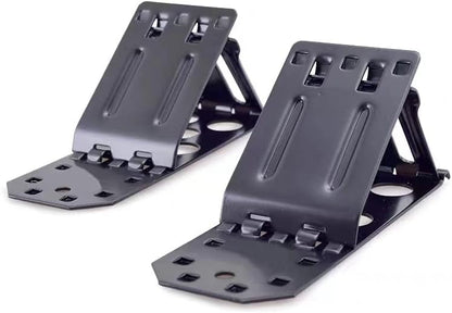 YOKOKO 2 PCS Wheel Chocks, Heavy Duty Metal Wheel Chock Blocks Foldable Tire by Unknown