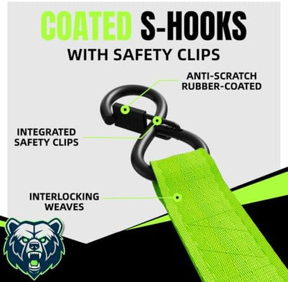 Retractable Ratchet Straps, 1 Inch x 12 Feet Heavy Duty Tie Downs, 1760lb Break - Image 5