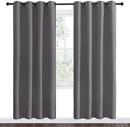 NICETOWN Gray Blackout Curtains - Image 2