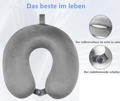 GDEOUP Travel Pillow 100% Pure Comfortable U Shape Memory Foam Pillows Neck and - Image 5