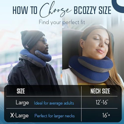 BCOZZY Travel Neck Pillow for Airplane – Patented Double Support for Head - Image 5