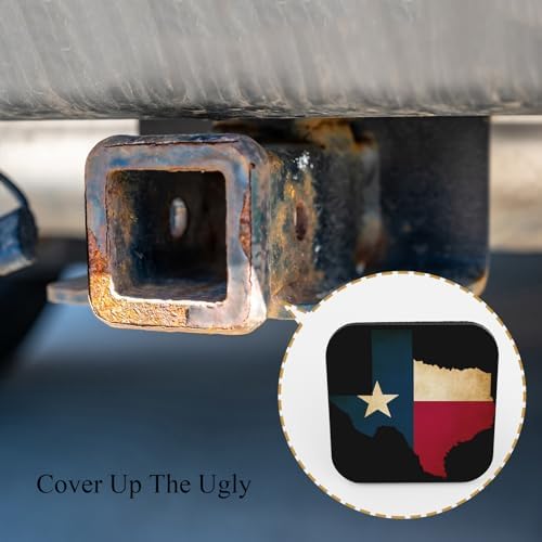 Texas State Map 2 Inch Hitch Cover Grunge Texas Flag Independence Day USA - Image 4