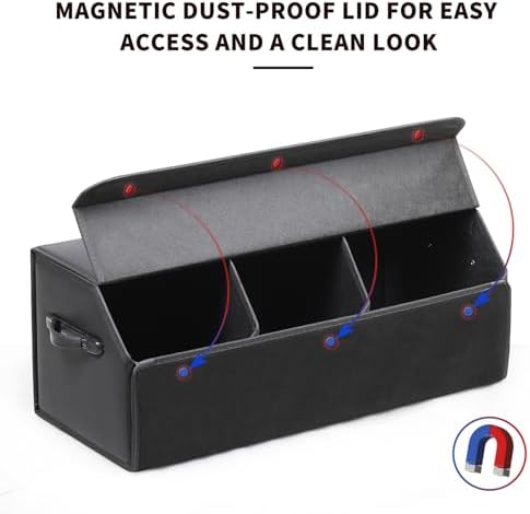AUTOARK Leather Car Trunk Organizer, Durable Collapsible Adjustable - Image 4