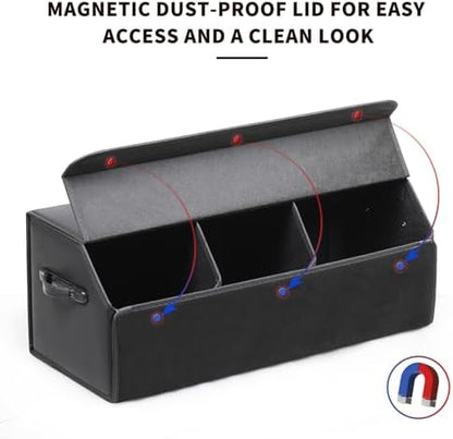 AUTOARK Leather Car Trunk Organizer, Durable Collapsible Adjustable - Image 4