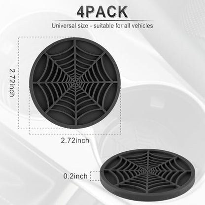 Alpmosn 4PCS Spider Web Car Coasters - Image 2