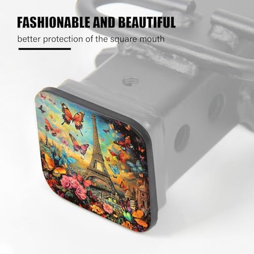 Hitch Cover Fits for 2-Inch Hitch, Eiffel Tower in Landscape - Image 4