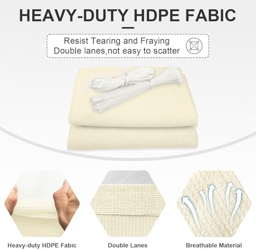 Cool Area Sun Shade Cloth with Grommets, Butter Cream - Image 5