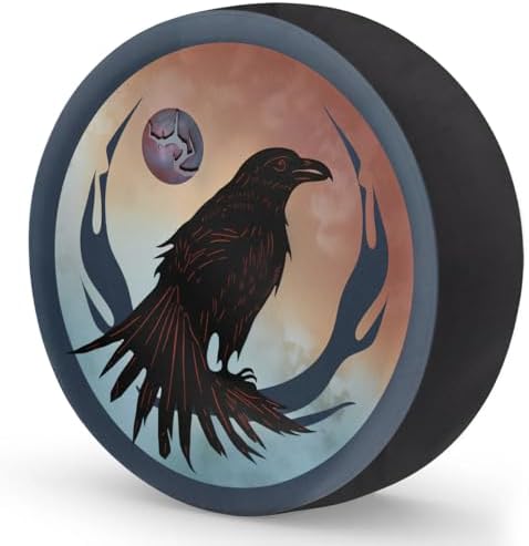 Spare Tire Cover for RV Trailer, Crow Pattern Tire Covers Universal Fit for - Image 2