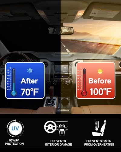 Foldable Front Windshield Sunshade fit - Image 2