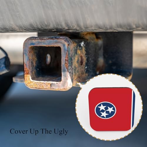 Flag Hitch Receiver Cover 2" Red State of Tennessee Flag USA North Country - Image 4
