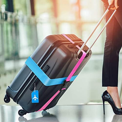 Weewooday 8 Pcs Luggage Straps Suitcase Tags Set - Image 5