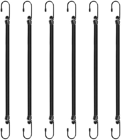 Heavy Duty Bungee Cords with Hooks, 1/3Inch Thick, No Odour, Max Load 40kg by QGEIBBungeecordswithhooks