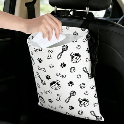 Cute Dog Toy Paw Prints Car Trash Bag - Image 6