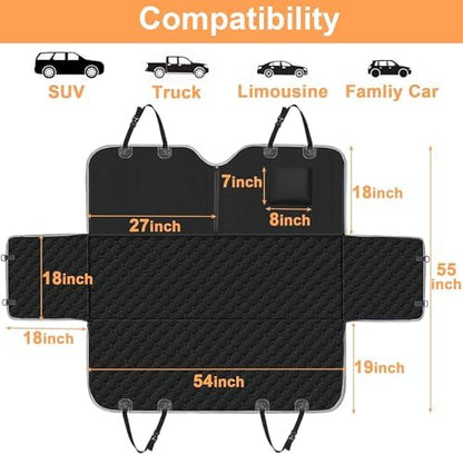 Mancro Dog Car Seat Cover for Back Seat, Waterproof Dog Hammock for Car - Image 6