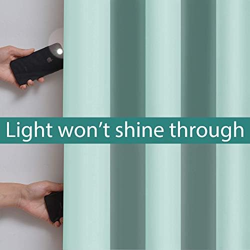 Yakamok Aqua 100% Blackout Curtains 96 Inches Long - Image 3
