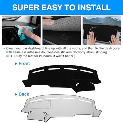 Autorder Dashboard Cover Mat for 1999-2004 Ford F250 F350 F450 Super Duty - Image 5