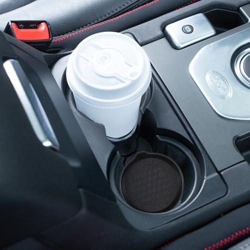 Amooca 4-Pack Spill-Proof Cup Coasters Non-Slip Car Cup Holder Inserts - Image 4
