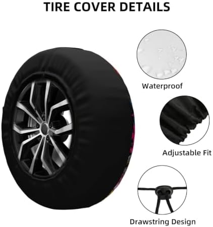 Graffiti Spare Tire Cover Waterproof Wheel Cover 14 Inch Universal Fit - Image 5