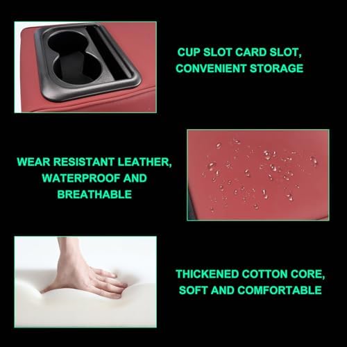 Car Center Console Armrest Pillow, Memory Foam Auto Armrest Box Cover - Image 3