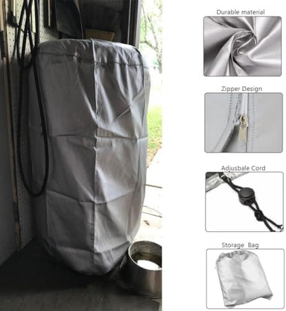 J&C Tire Cover 420D Tire Storage Bag Waterproof Spare Tire Bag Tote Protective - Image 4