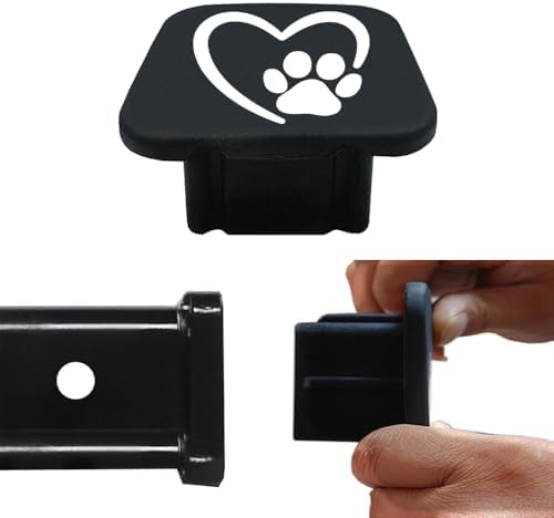 2 Inch Heart Paw Dog Cute Trailer Hitch Cover - Image 2