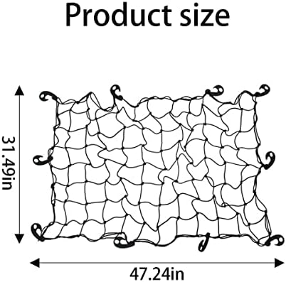 AUCELI Car Cargo Net, Adjustable Luggage Roof Sundries Grid Mesh Bag, Elastic - Image 2