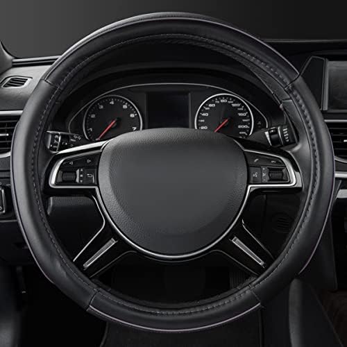 Car Pass Color Piping Microfiber Leather Universal Fit Steering Wheel Cover - Image 4