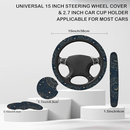 Astrology Moon Star Steering Wheel Cover - Image 2