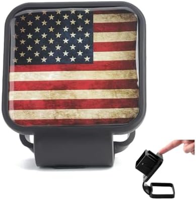 2 Inch Trailer Hitch Cover Plug, American Flag Rubber Tow Hitch Cap, Universal by Unknown