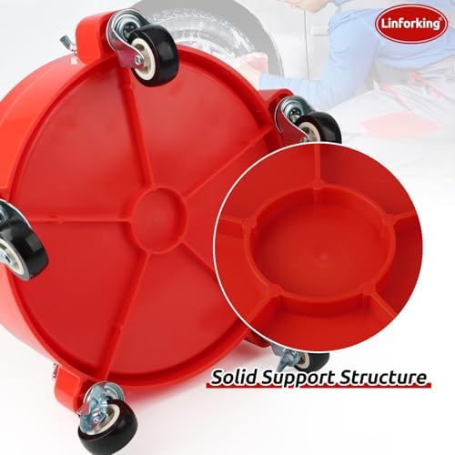 Bucket Dolly 5 Gallon with Wheels, 360°Rolling Car Wash Bucket Roller - Image 4
