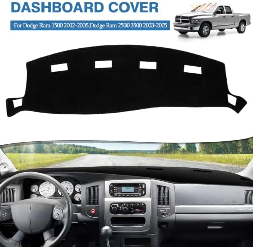 FIILINES Dash Cover for 2002-2005 Dodge Ram 1500 & 2003-2005 Dodge Ram 2500/3500 - Image 2