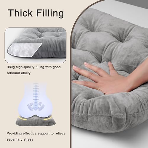 OVOV 4 Pack Chair Cushions for Dining Chairs 15.5"x15.5" Light Grey - Image 6