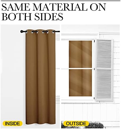 NICETOWN Sleek Blackout Curtains, 2 Panels, W34 x L84-inch - Image 6