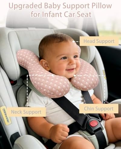 KAKIBLIN Baby Travel Pillow, Upgraded Baby Neck Pillows - Image 4