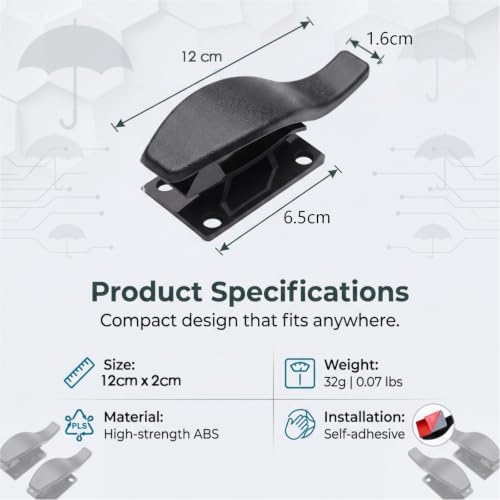 2 PCS Car Trunk Umbrella Holder Hooks, Rear Trunk Organizer Fastener Clip - Image 2