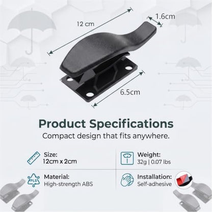 2 PCS Car Trunk Umbrella Holder Hooks, Rear Trunk Organizer Fastener Clip - Image 2