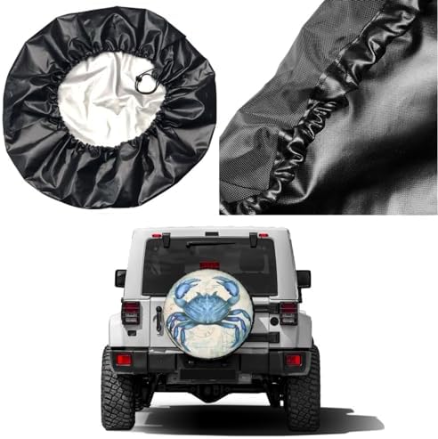 Delerain Vintage Crab Spare Tire Cover Wheel Protectors Sun Protector Waterproof - Image 5