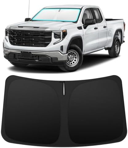INSAUTO Windshield Sun Shade for Chevrolet Silverado GMC Sierra 2019-2026 by INSAUTO