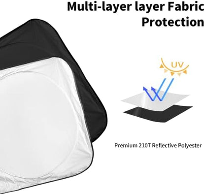 Windshield Sun Shade for Honda Accord 2018-2024 2025 2026 4 Layers Sunshade - Image 6