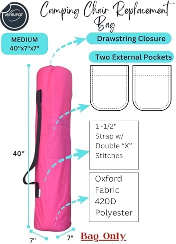 40"x7"x7" Replacement Bag for Folding Camping Chair, Camp Chairs, Yoga Mat - Image 3