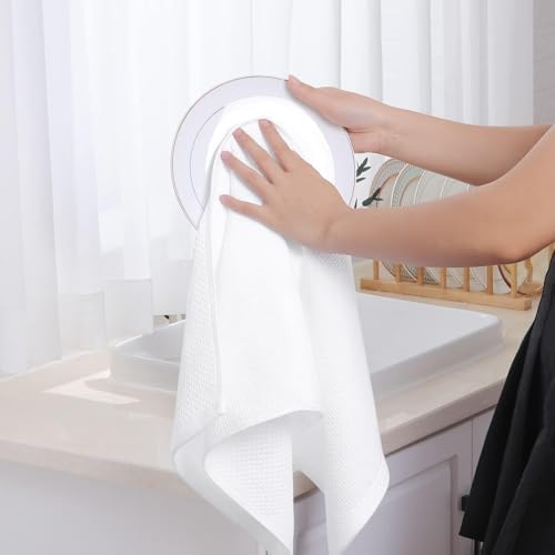Homaxy 100% Cotton Waffle Weave Kitchen Dish Towels 8-Pack - Image 4