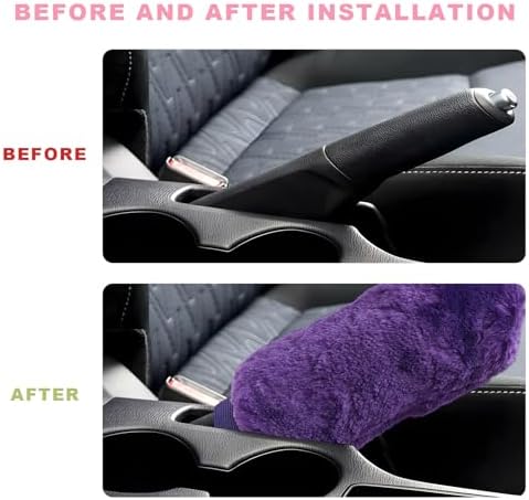 Sun Walker Fluffy Car Gear Shift Knob & Handbrake Cover, Furry Auto Hand Brake - Image 3