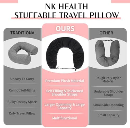 Stuffable Neck Pillow for Travel, Packable Neck Pillow - Image 6
