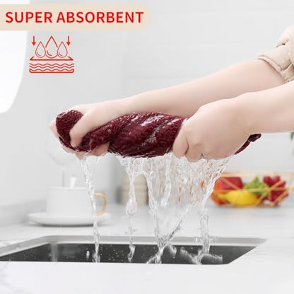 Homaxy 100% Cotton Waffle Weave Kitchen Dish Towels 12-Pack - Image 3
