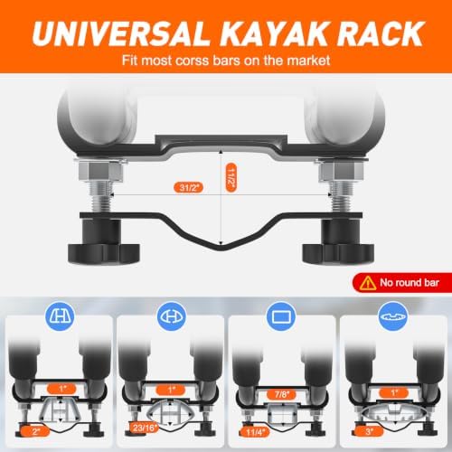 Taelakeni 2 Pairs Kayak Carrier Racks, Universal Cars Kayak Roof J Bar Rack - Image 4