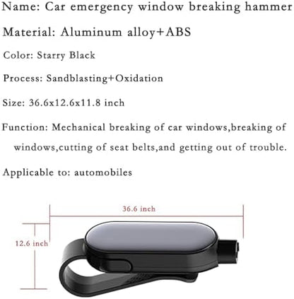 Car Emergency Tool, 2-in-1 Seatbelt Cutter & Window Breaker - Image 5
