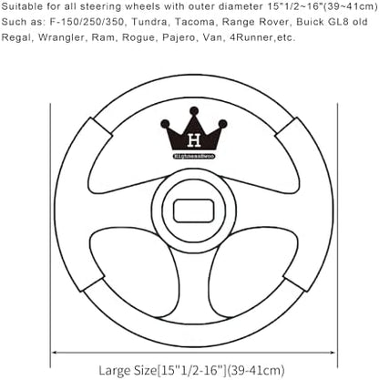 HighnessHwoo 3D Car Steering Wheel Cover Comfort Grip Massage Sporty Anti-Slip - Image 5