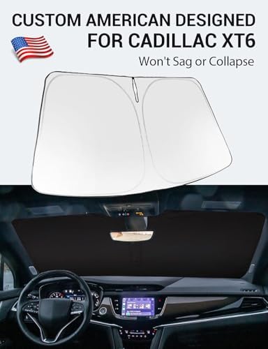 Proadsy Custom Fit 2020-2026 Cadillac XT6 Windshield Sun Shade, Blocks Heat - Image 2