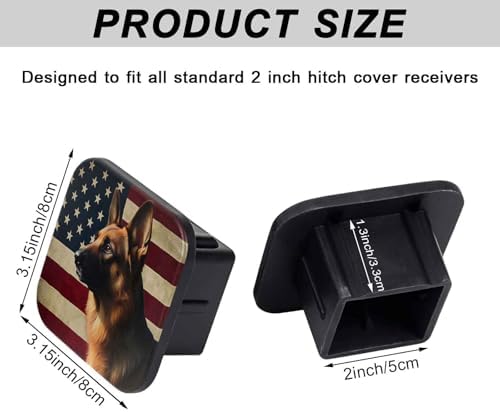 Trailer Hitch Cover 2 Inch Square Receiver Hitch Cover Rubber Tube Plug - Image 2